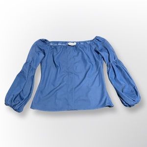Puffy Long Sleeved Shirt, Blue, One Size